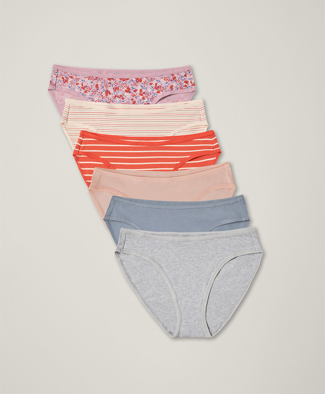 Women’s Everyday Classic Fit Bikini 6-pack made with Organic Cotton | Pact | Pact Apparel