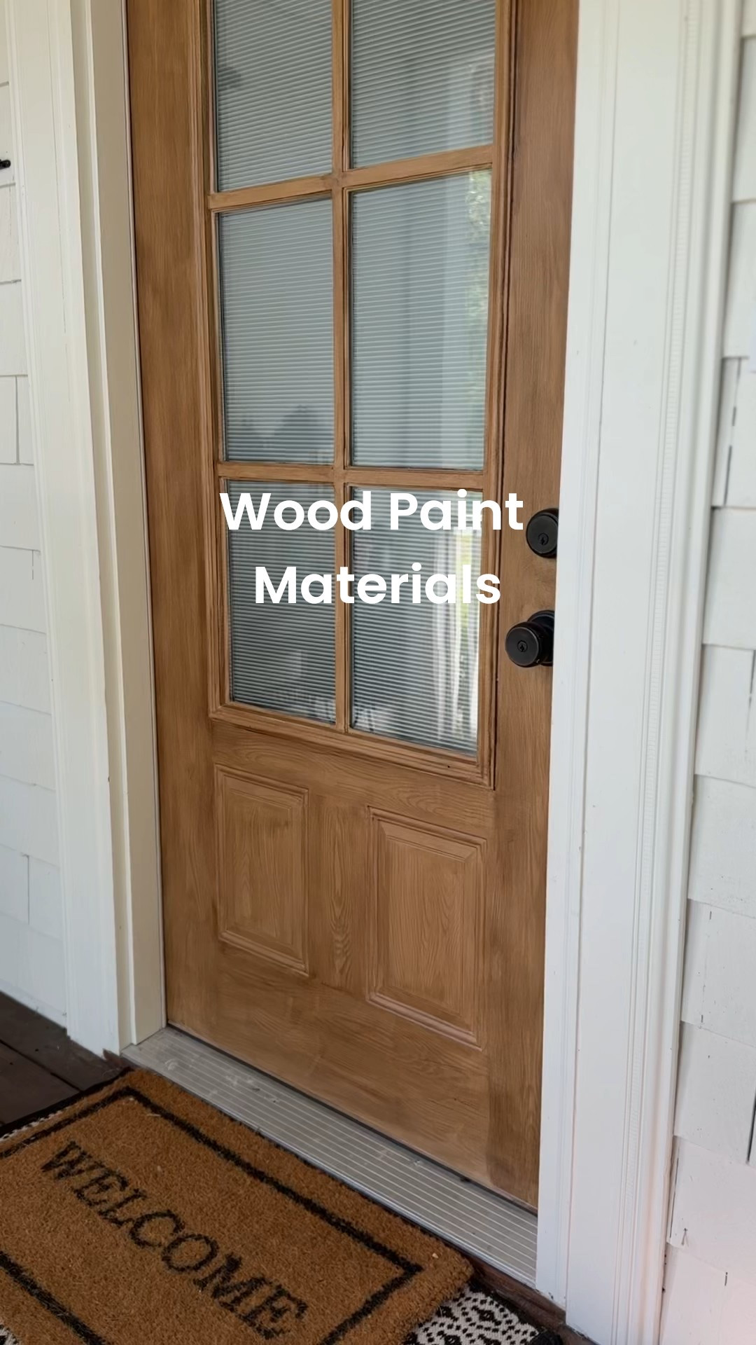 Below are all the materials I am using to create a wood front door! 

Primer color: light wood 
Grain stain: Pickled Oak 
Gel stain top coat: Pecan 
Sealer: Retique 



#LTKHome