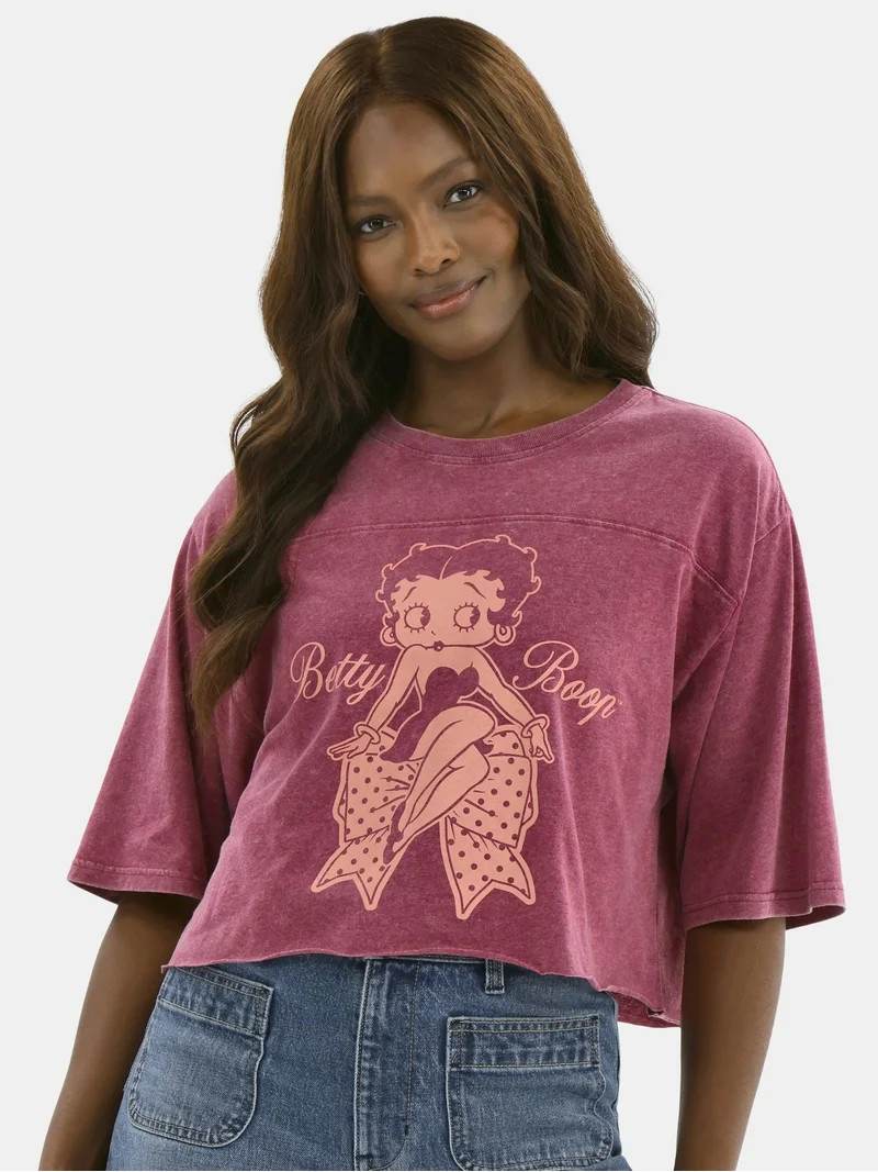 Betty Boop Women’s Graphic Skimmer Tee, Sizes XXS-2XL | Walmart (US)