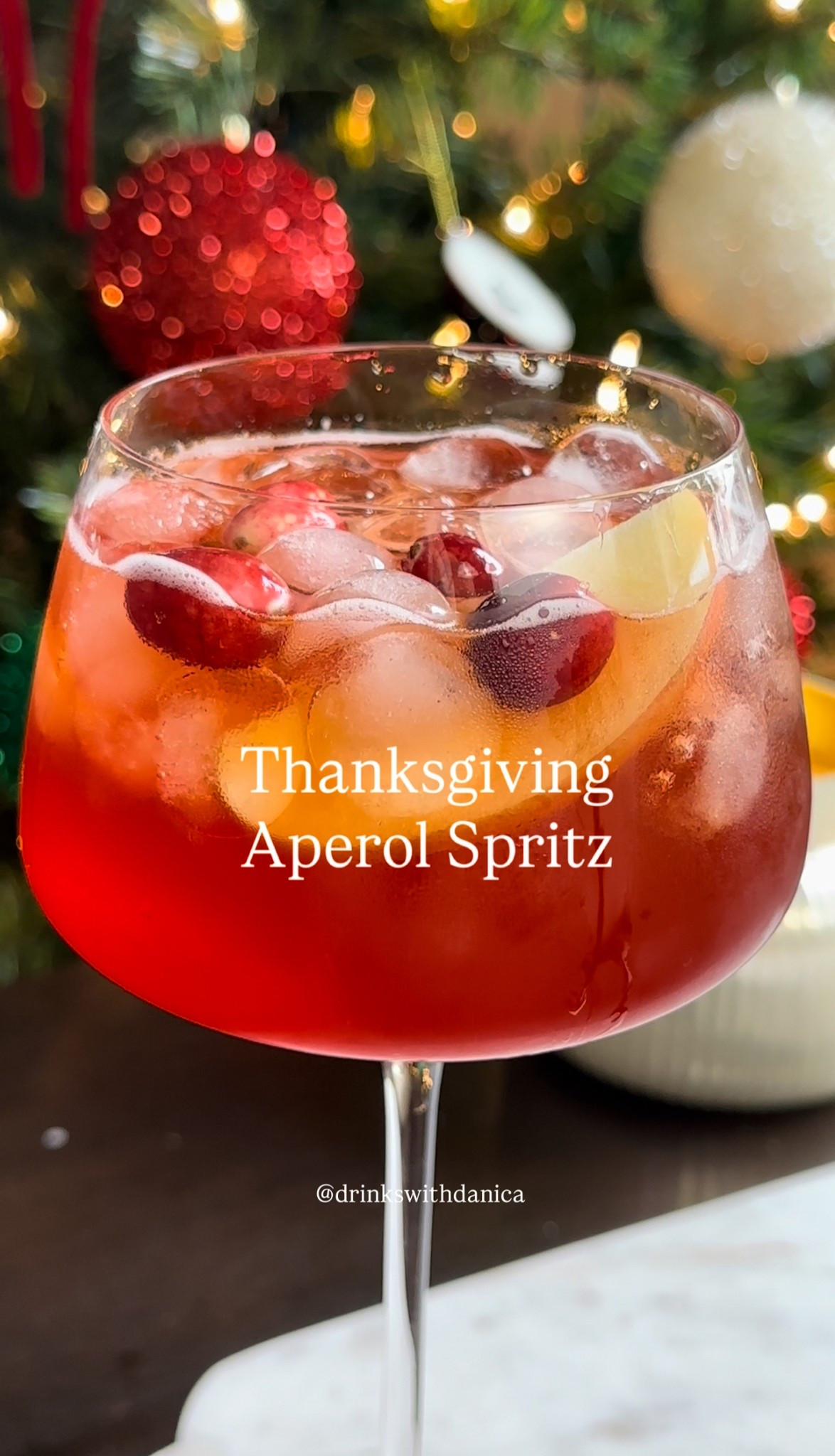 Thanksgiving Aperol Spritz

Follow me on instagram and TikTok for this recipe and more. Full recipe is also at www.drinkswithdanica.com
