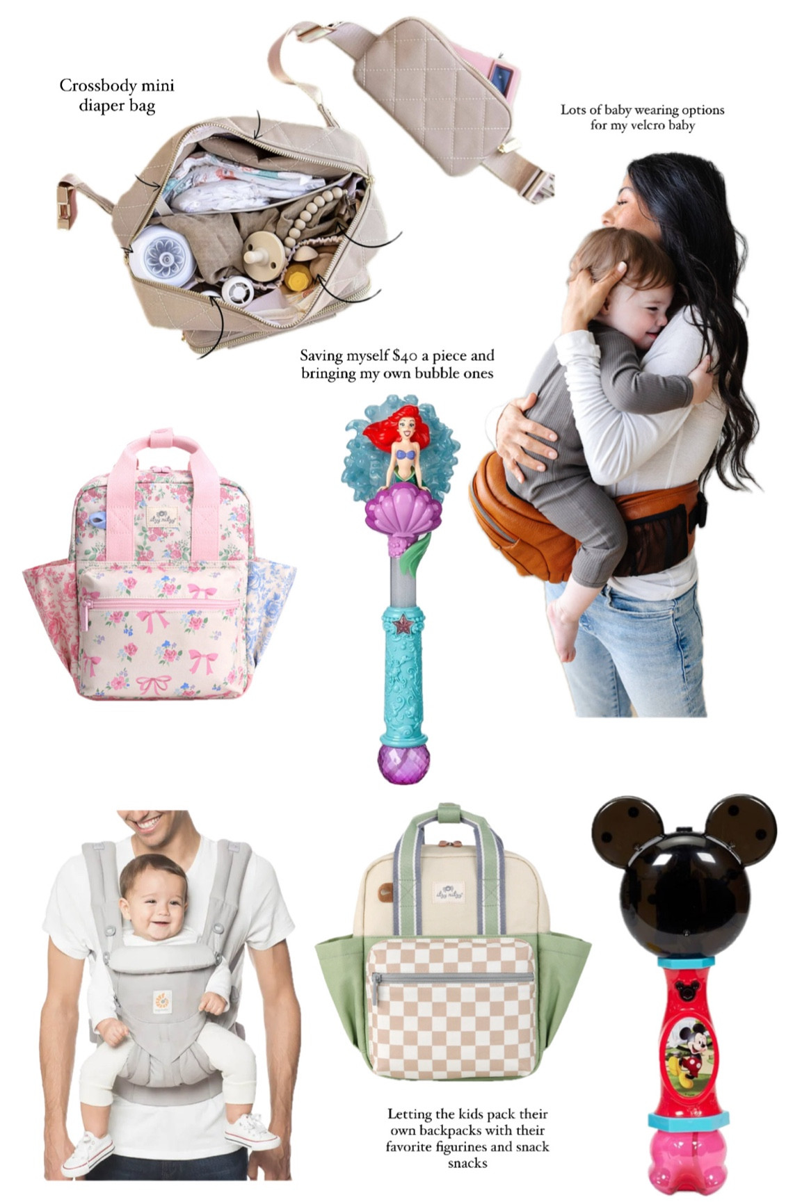 Toddler travel essentials for Disney World!

I've been dying to try out this mini diaper bag and I love it so far. If it's everything I need for my one and three year-old and has a separate area for my personal items and phone. I am purchasing the bubble wand from Amazon prior to entering the park to save myself $40 apiece . Bringing baby wearing options for my son who loves to be carried and letting my kids pack their own backpacks with snack snacks!

More to come!

#LTKTravel #LTKKids #LTKFamily