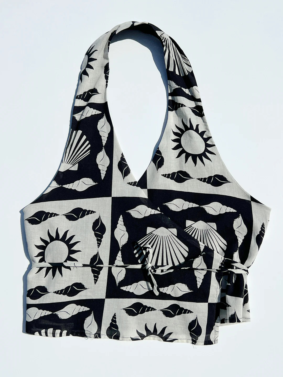 Lauren Halter Top - Warm Sun Black/Ivory (Warm Sun Black/Ivory / XL) | Lisa Says Gah