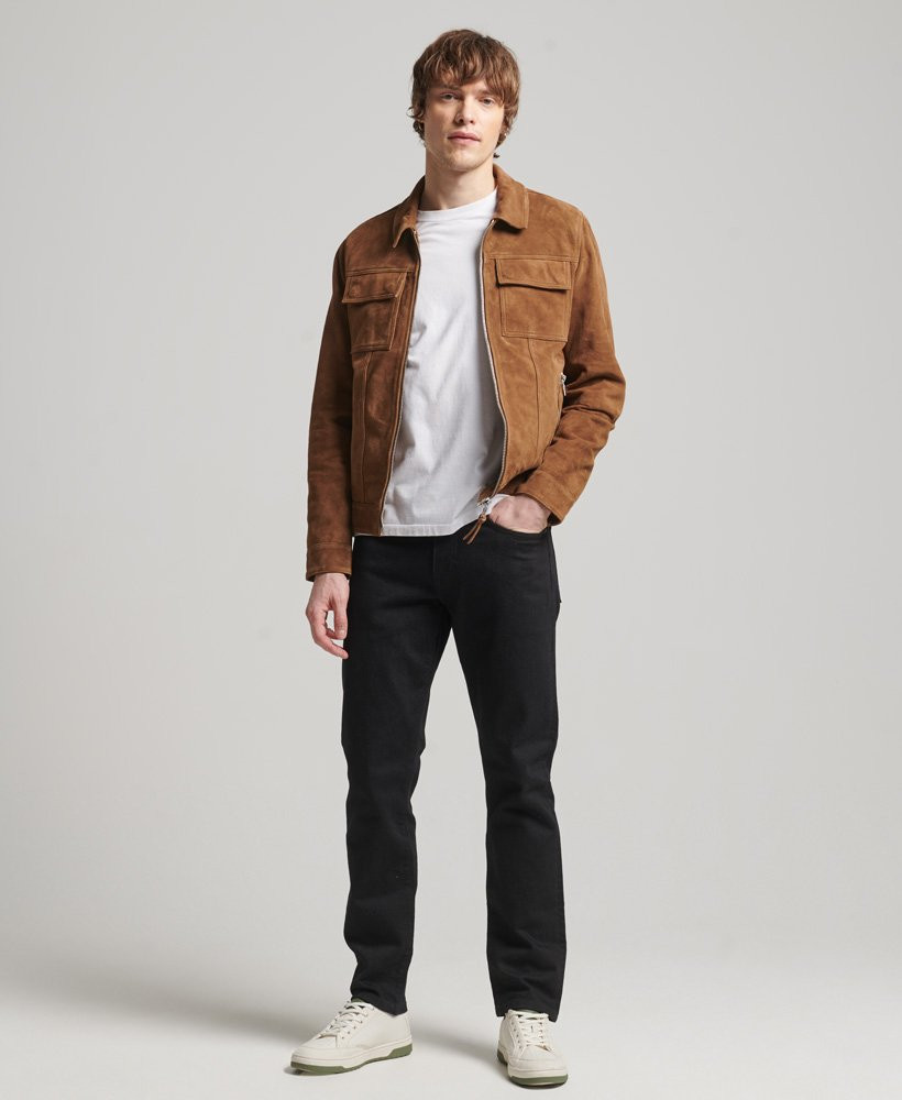 Mens - Studios 70s Suede Jacket in Brown | Superdry | Superdry (UK)