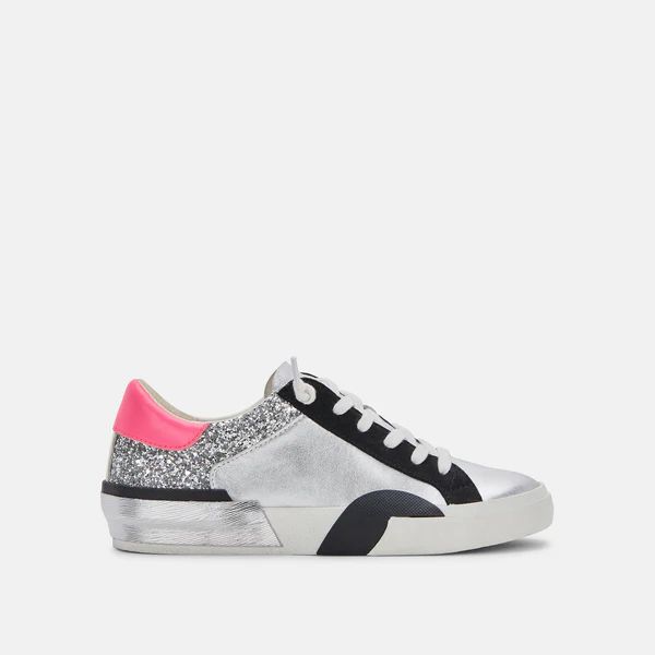 ZINA SNEAKERS IN DK SILVER LEATHER | DolceVita.com