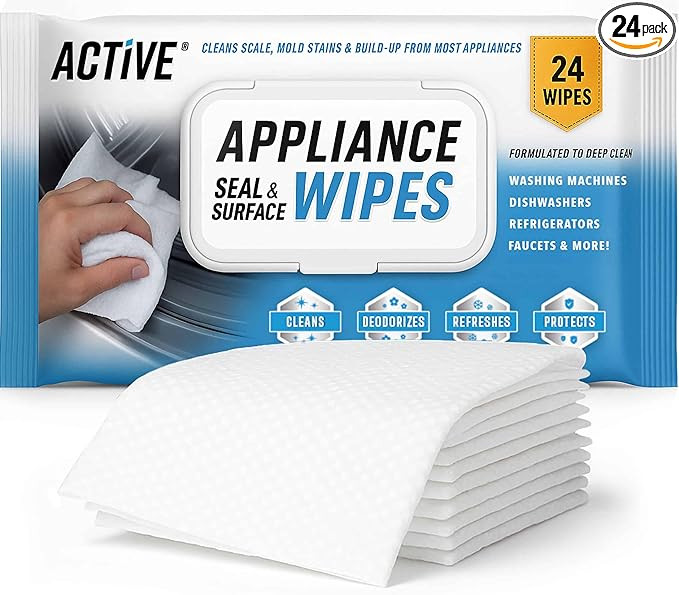 ACTIVE Home Appliance Surface Cleaner Wipes Heavy Duty Wipe for Cleaning Washing Machine, Dryer S... | Amazon (US)