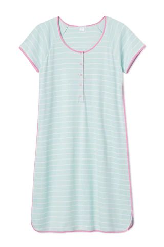 Pima Maternity Nightgown in Spritz | LAKE Pajamas