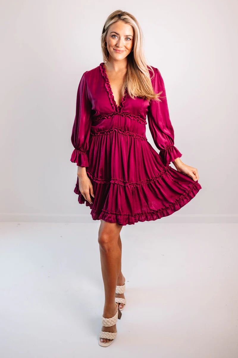 Always On Time Dress - Magenta | The Impeccable Pig