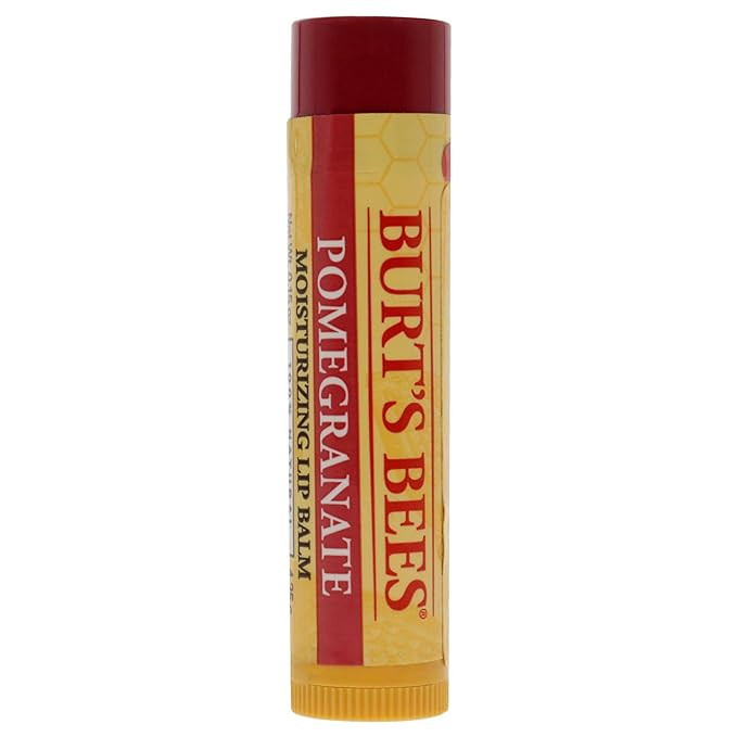 Burt's Bees 100% Natural Moisturizing Lip Balm, Pomegranate with Beeswax and Fruit Extracts - 4 T... | Amazon (US)