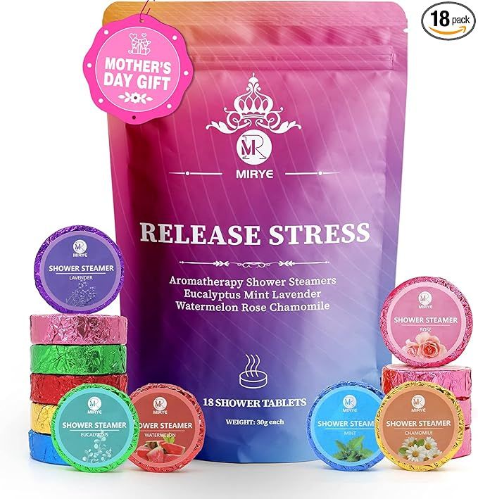 MR MIRYE Shower Steamers Aromatherapy for Women or Men, Organic with Chamomile Rose Lavender Mint... | Amazon (US)