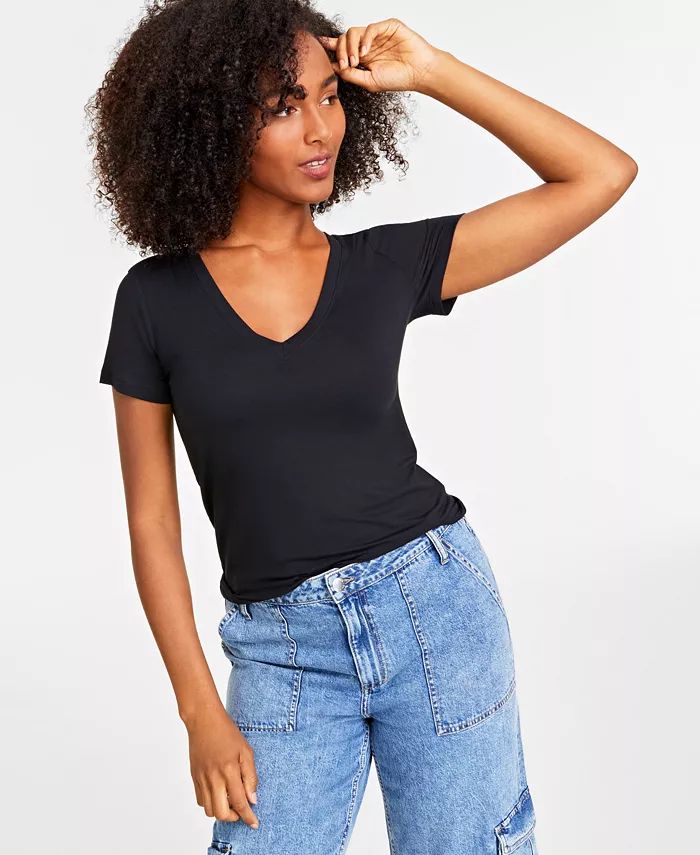 Women's Modal V-Neck T-Shirt, Created for Macy's | Macy's