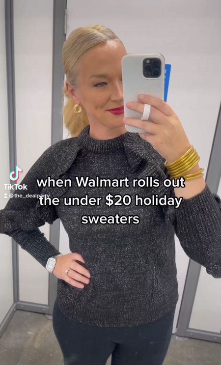 Walmart under $20 holiday ruffle sweater 

#LTKHoliday #LTKstyletip #LTKunder50