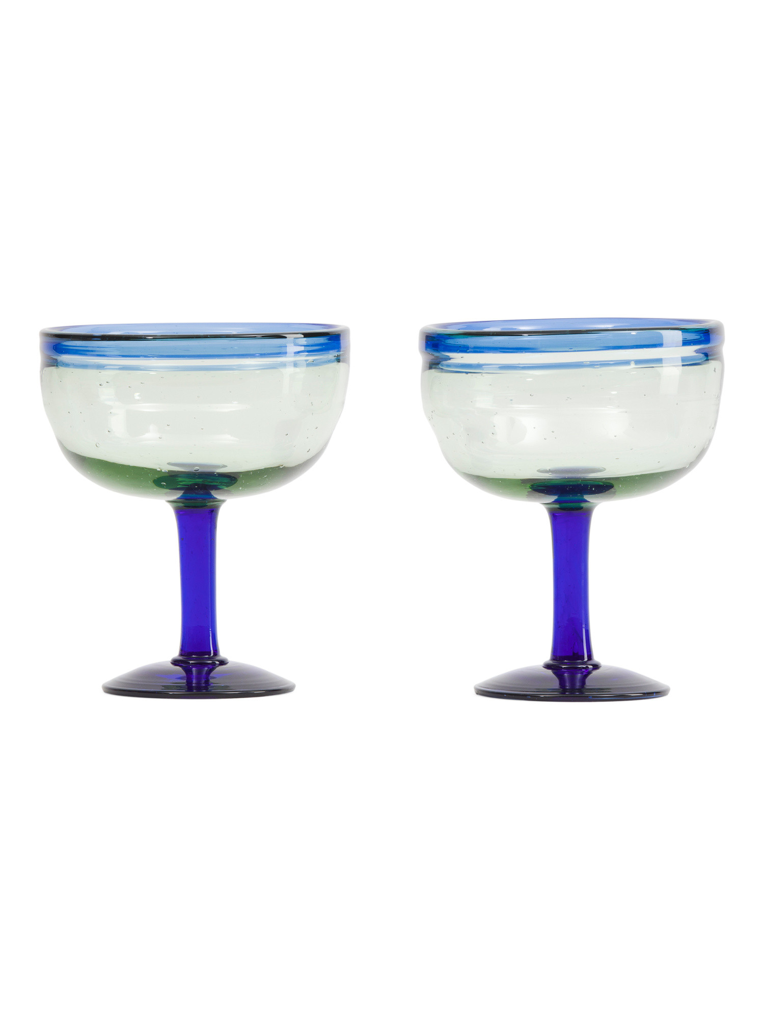 Set Of 2 Contrast Rim Margarita Glasses | TJ Maxx