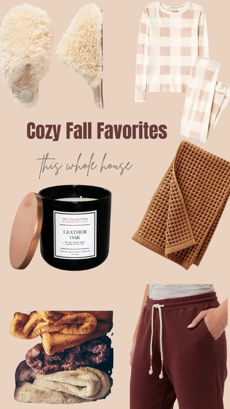 A few of my cozy fall favs for you! I practically live in these waffle pants and slippers. Gracie loves her soft PJs and of course a fur throw and yummy candle to top it off. 

#LTKHoliday #LTKSeasonal #LTKhome