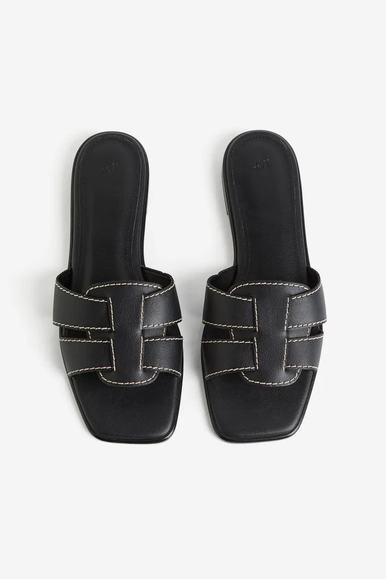 Sandals - Low heel - Brown - Ladies | H&M GB | H&M (UK, MY, IN, SG, PH, TW, HK)