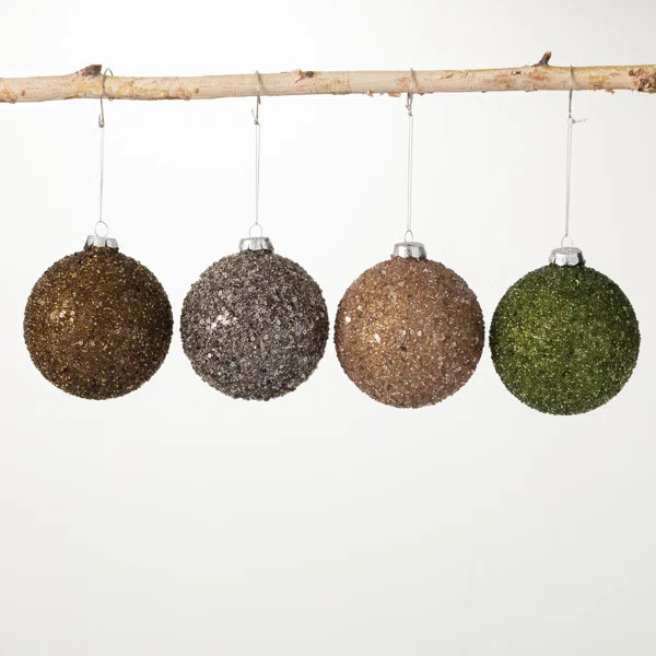 Encrusted Solid Ball Ornament | Wayfair North America