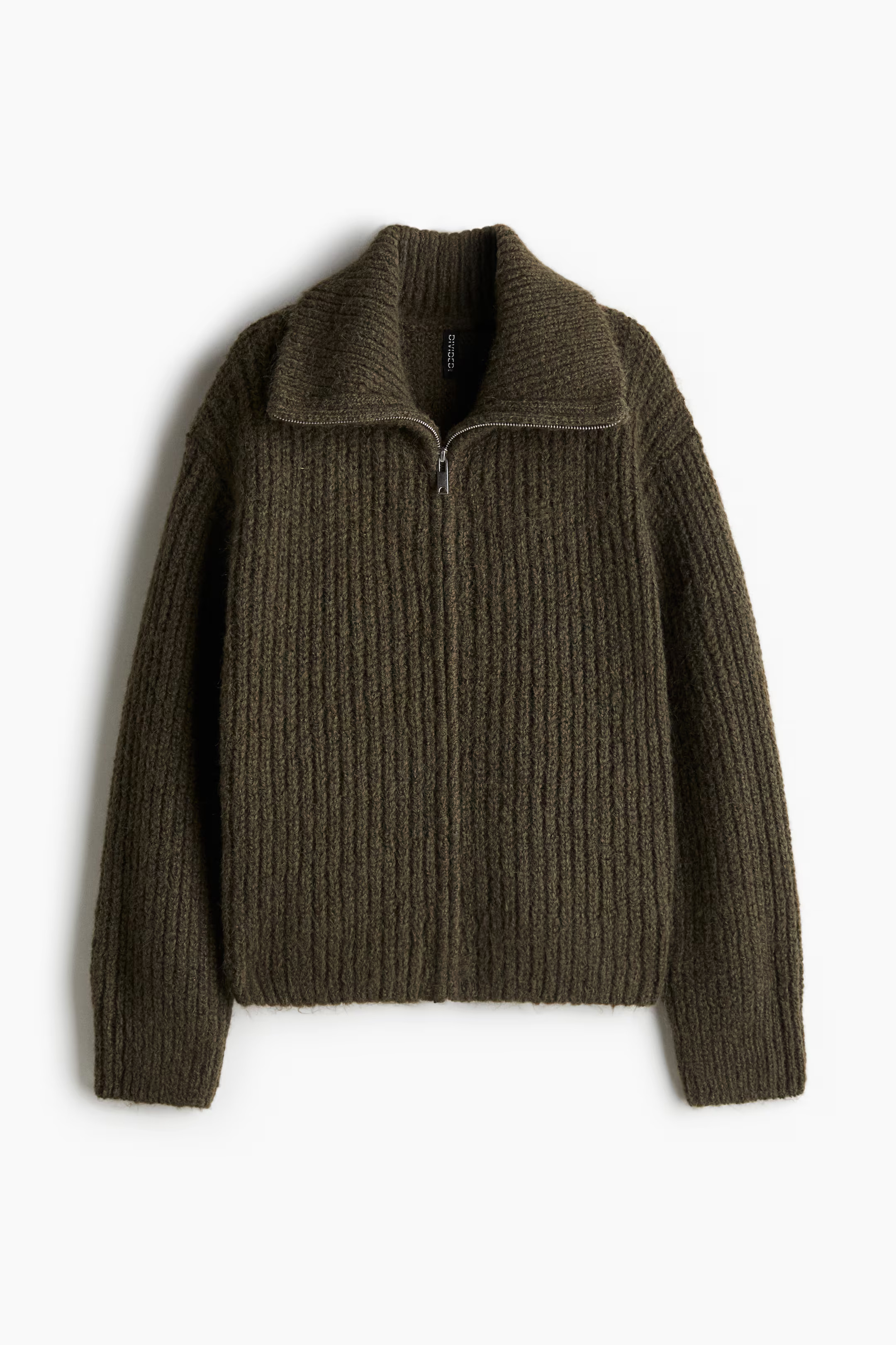 Rib-Knit Cardigan with Zipper | H&M (US + CA)
