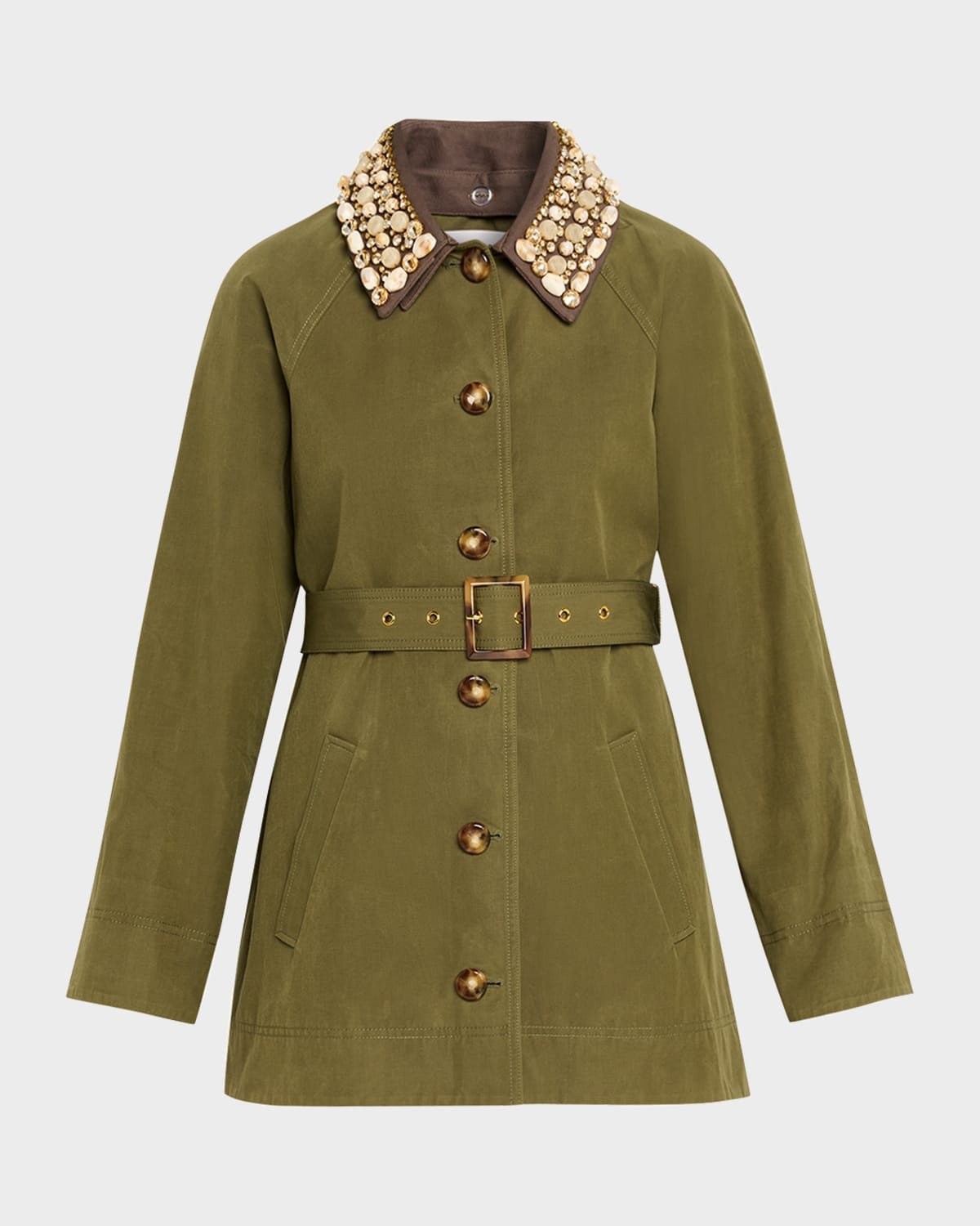 Langham Dickey Coat with Removable Collar | Neiman Marcus