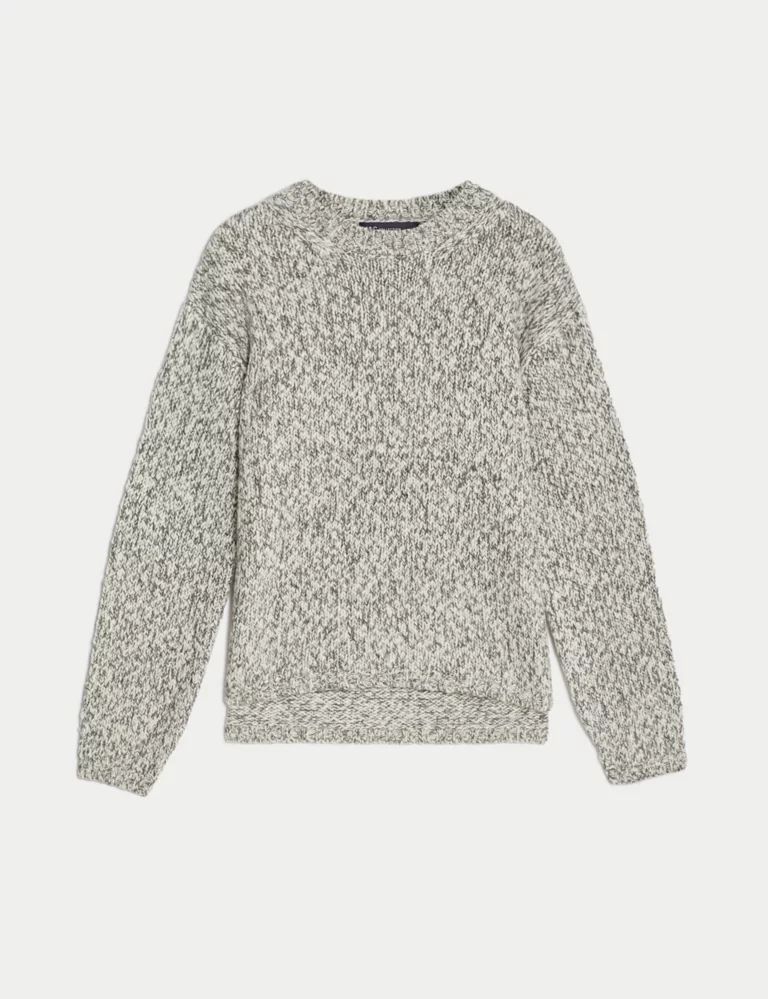 Textured Crew Neck Jumper with Wool | Marks & Spencer (UK)