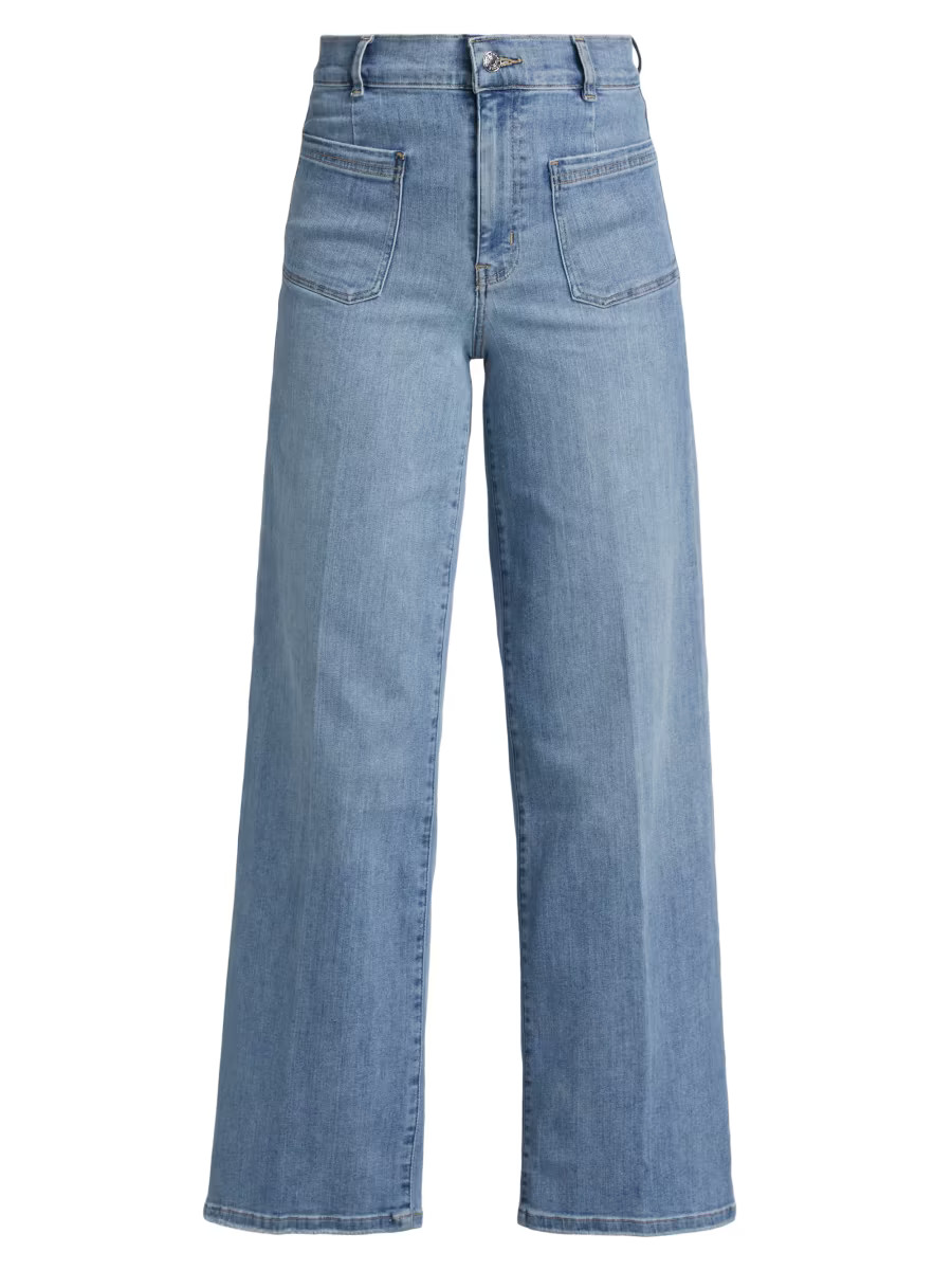 Le Slim Palazzo Mid-Rise Jeans | Saks Fifth Avenue