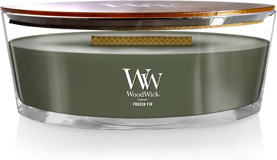 WoodWick Fraser Fir Holiday Candle Gifts for Women and Men, 16 oz Ellipse Candle with Crackling W... | Amazon (US)