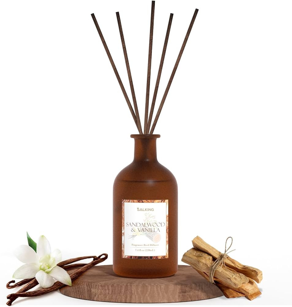 Amazon.com: SALKING Sandalwood & Vanilla Reed Diffusers for Home, 7.4oz Scented Diffuser with Sti... | Amazon (US)