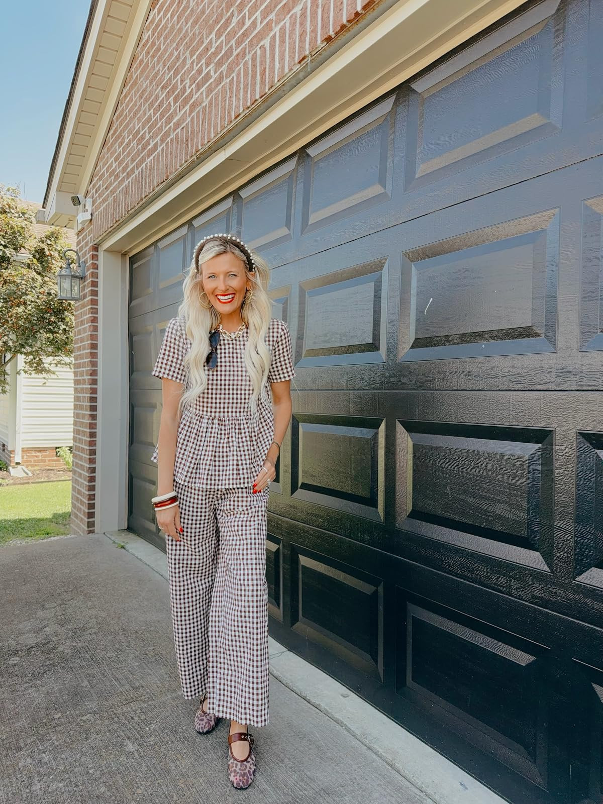 Loving this gingham plaid lounge set! Perfect for lounging or casual outings. \ud83c\udf38 | Amazon (US)