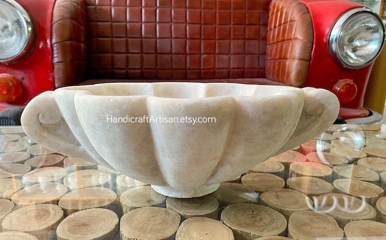Decorative Marble Bowl Vintage Marble Bowl Flower Bowl Fruit Bowl Jewellery Dish, Birthday Gift R... | Etsy (US)