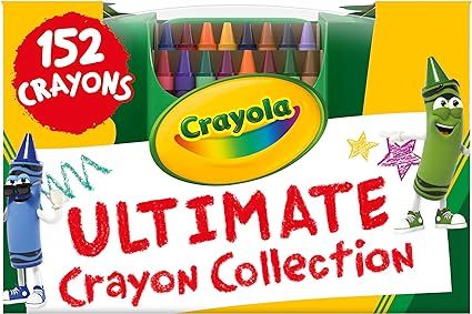 Crayola Ultimate Crayon Collection, Portable Coloring Set, Assorted Colors, 152 Count, Gift for K... | Amazon (US)
