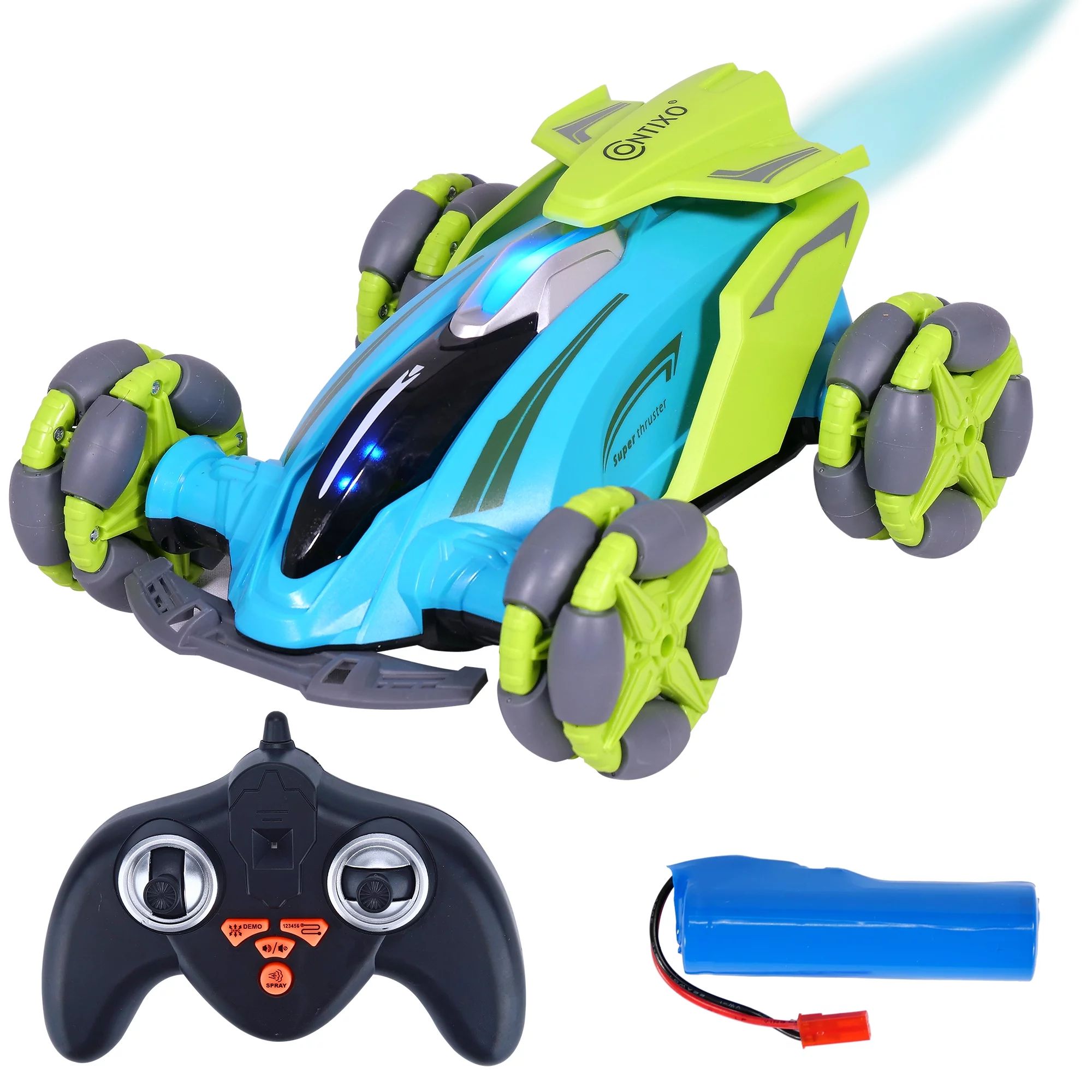 Contixo SC4 2.4GHz Remote Control Racing Car Toy with 360° Rotation Blue Smoke 20km/h RC Toys fo... | Walmart (US)
