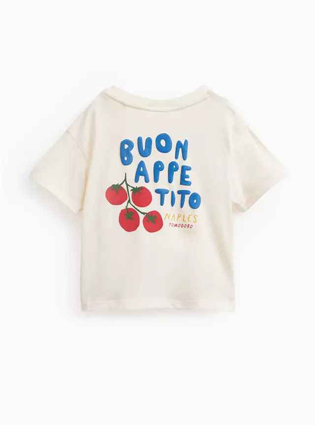 Cream Buon Appetito Graphic Tee & Trousers Set 3-6 months | Tu Clothing