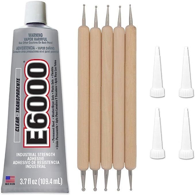 Bundle - E6000 3.7 Ounce (109.4mL) Tube Industrial Strength Adhesive for Crafting, 4 Snip Tip App... | Amazon (US)