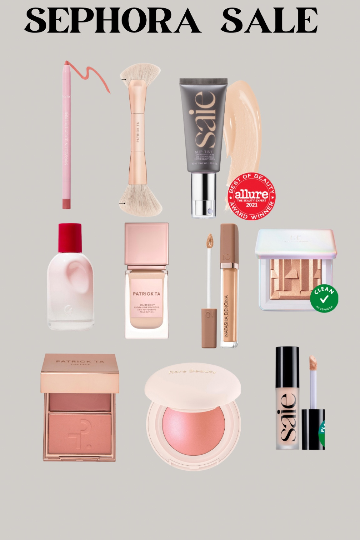 SEPHORA SALE - the only thing I haven’t tried that I linked is the lip liner from tarte! Emilie Kiser shared it and I think it’s so pretty! Can’t wait to try it! 

Rare beauty, Sephora sale, saie beauty, Patrick ta, makeup, gift ideas, gift guide for her, stocking stuffers, beauty finds, perfume, tinted moisturizer, clean beauty 

#LTKSaleAlert #LTKGiftGuide #LTKHoliday