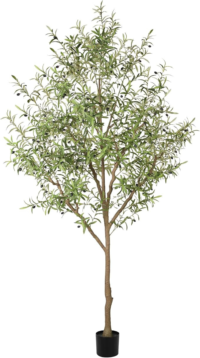 Artificial Olive Tree 9 Feet - Tall Faux Olive Tree 9ft (108in) - Olive Trees Artificial Indoor w... | Amazon (US)