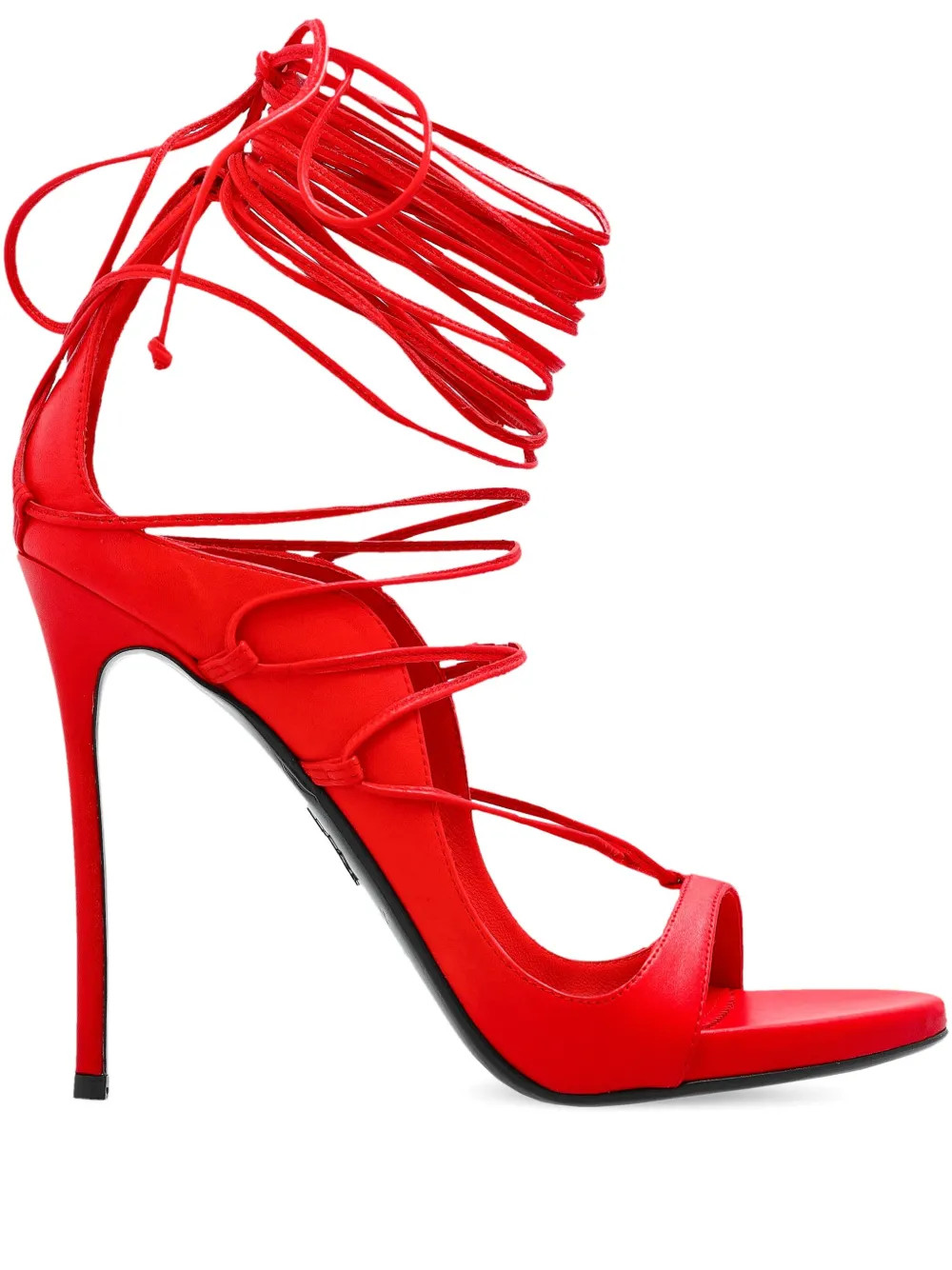 DSQUARED2 x 120mm Vaquera lace-up Heeled Sandals | Red | FARFETCH | Farfetch Global