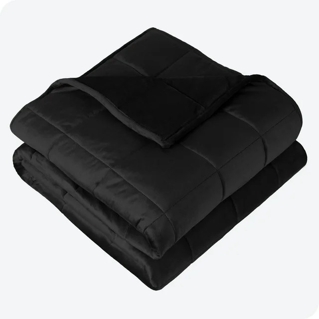Bare Home 17 lbs Weighted Blanket for Adults - 60" x 80" - Minky Fleece, Black - Walmart.com | Walmart (US)