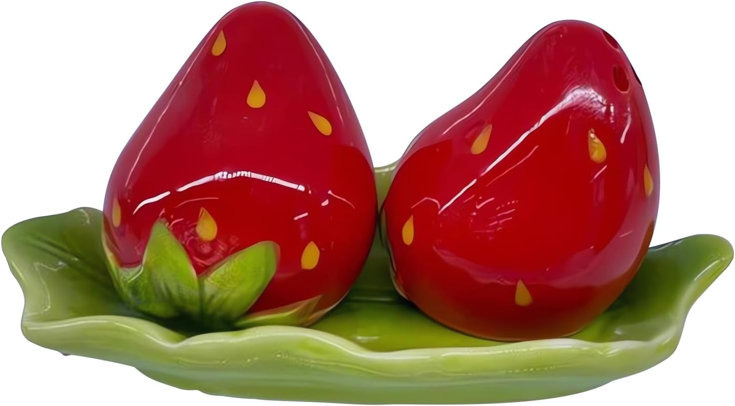 Ceramic Fruit Salt and Pepper Shakers, Set of 2 | Spice Dispenser Storage Canisters-Mini Strawber... | Amazon (US)