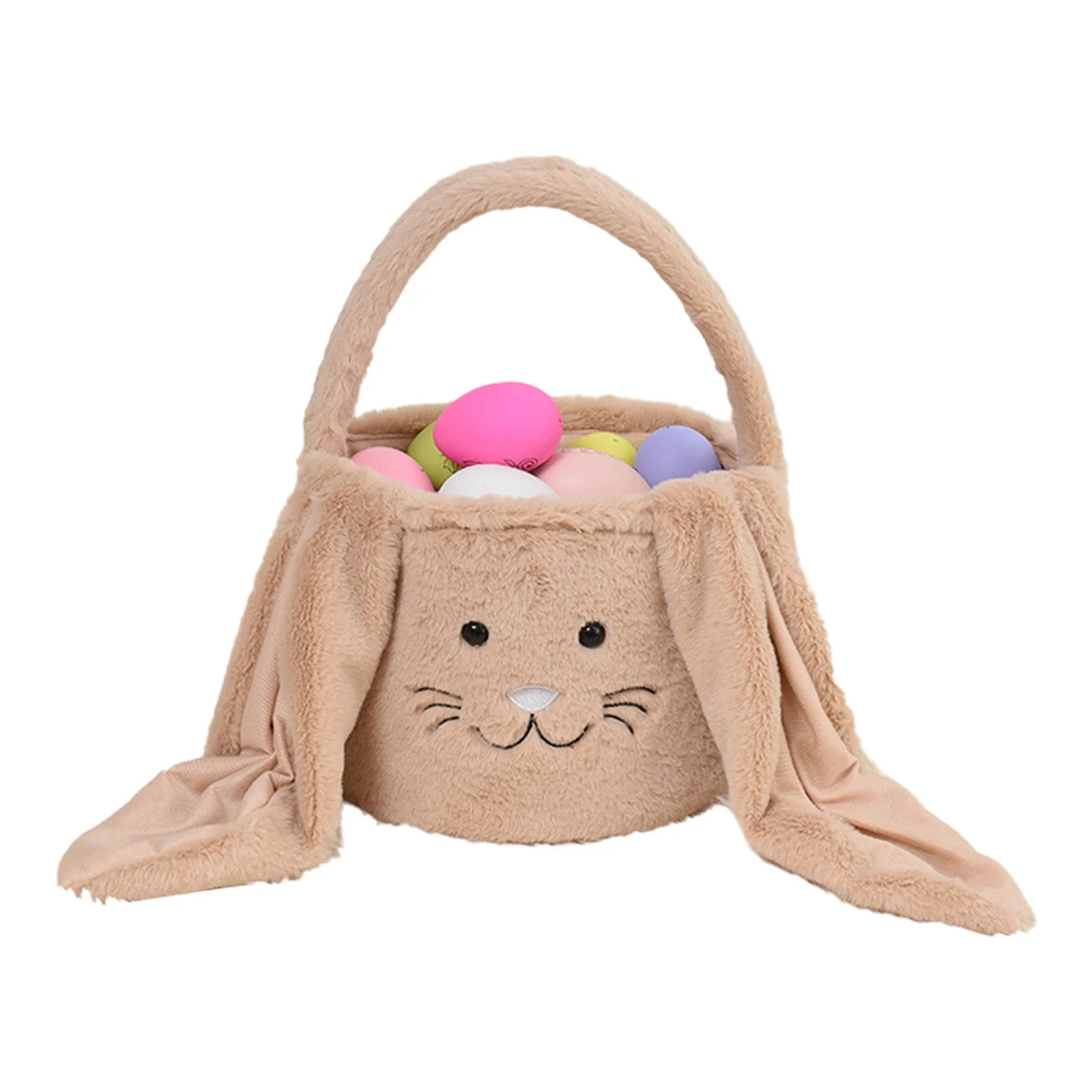 Wovilon Home Decor Happy Easter Plush Bunny Long Ears Bags Easter Basket Rabbit Buckets Easter To... | Walmart (US)