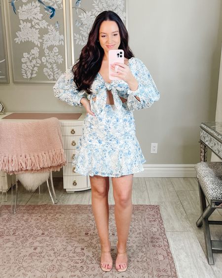 This mini dress by En Saison is on major sale at Saks fifth avenue! This is perfect for a beach vacation 💗 it has long sleeves and a tie bra. Tags: beach vacation, vacation dress, spring dress, mini dress 

#LTKsalealert #LTKunder100 #LTKSeasonal