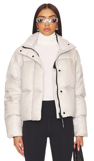 Cypress Cropped Puffer in Silverbirch | Revolve Clothing (Global)