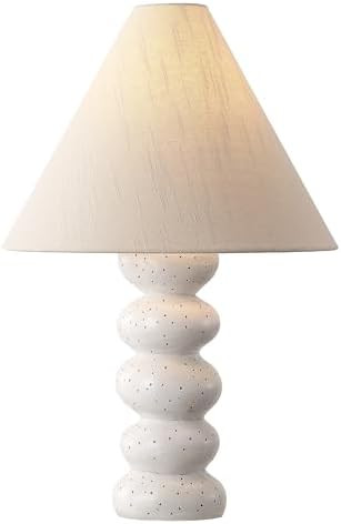 SAFAVIEH Lighting - Luana 24-Inch Table Lamp - White Resin & Oatmeal Shade - Ideal for Living Roo... | Amazon (US)