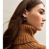 Gold Tone Domed Tortoiseshell Stud Earrings New Look | New Look (UK)