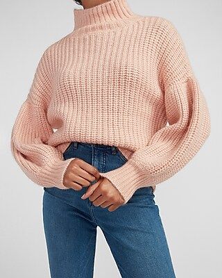Chunky Balloon Sleeve Turtleneck Sweater | Express
