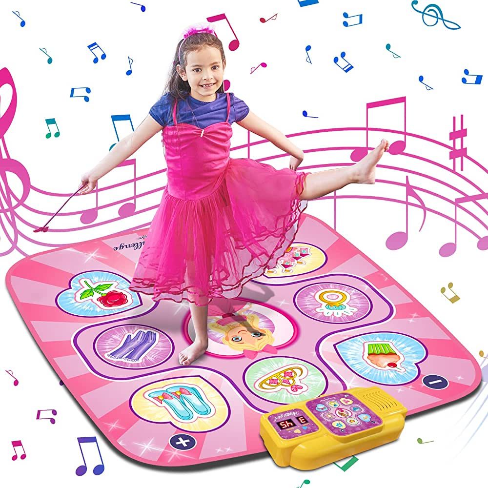 Dance Mat Toys, Touch Play Electronic Dance Pad with LED Lights, Adjustable Volume, Built-in Musi... | Amazon (US)