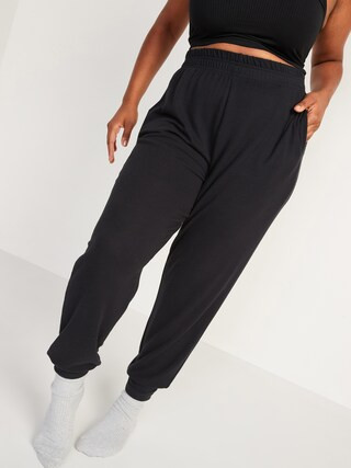 High-Waisted Plush-Knit Jersey Jogger Pants for Women | Old Navy (US)