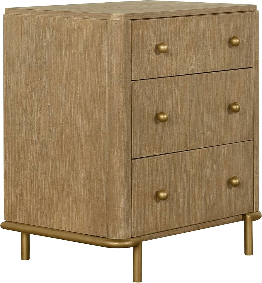 Coaster Home Furnishings - Arini - Wood - 3-Drawer Nightstand with Dual USB Ports, Felt-Lined Top... | Amazon (US)