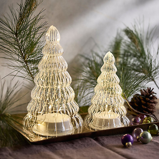 Pre-Lit LED Glass Tree, Clear | Terrain