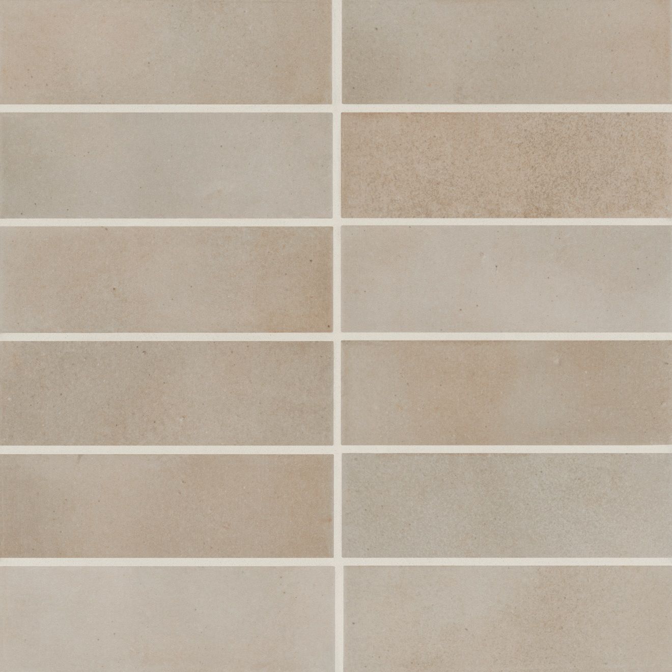 Celine 2" x 6" Matte Porcelain Floor & Wall Tile in Taupe | Bedrosians Tile & Stone
