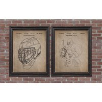 Ice Hockey Goalie Patent Print Set Of 2, Goaltender Poster, Hockey Gift, Hockey Wall Art, Sports Wal | Etsy (CAD)