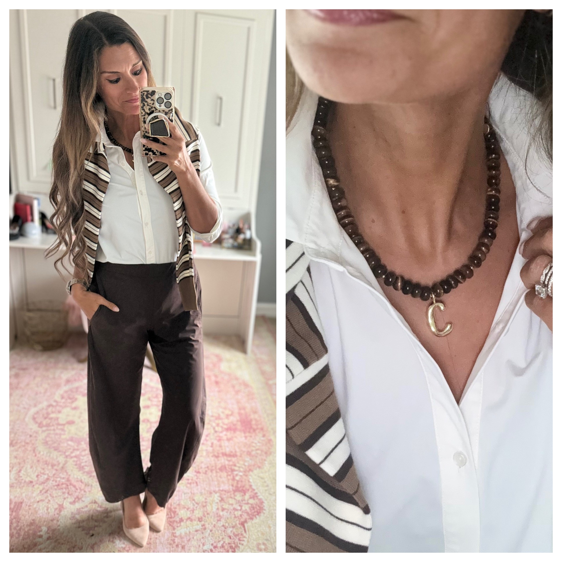 How to style the brown viral barrel pants