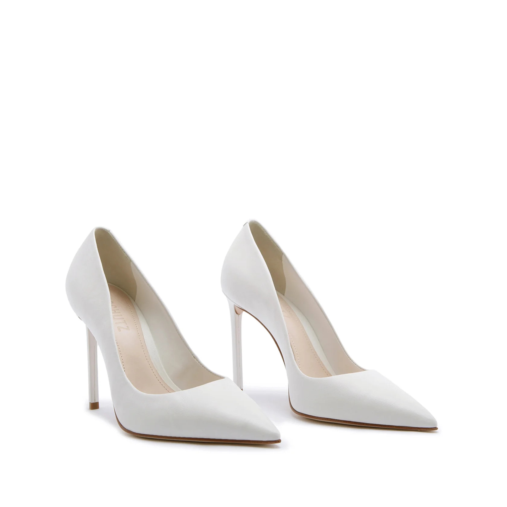 Lou Leather Pump in White | Pointed Toe Shoe | Schutz | Schutz Shoes (US)